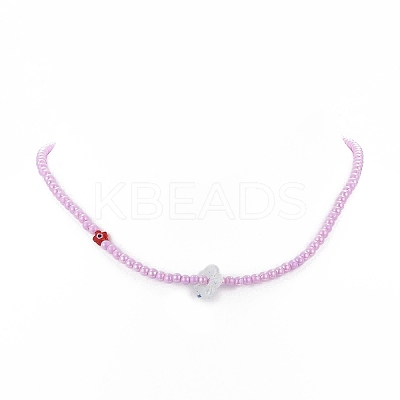 Opaque Acrylic Beaded Bracelets NJEW-JN04174-1
