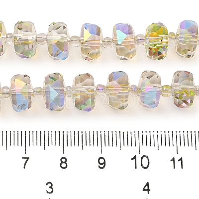 Transparent Electroplate Glass Beads Strands LS-EGLA-P062-01A-HR05-1