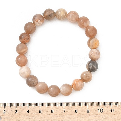 Natural Sunstone Stretch Bracelets X-BJEW-E373-10mm-04-1