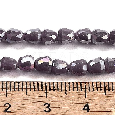 Electroplate Glass Beads Strands EGLA-D030-P4mm-B06-1