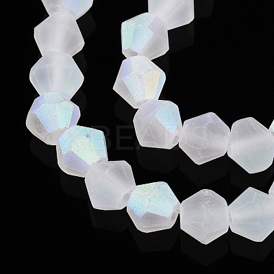 Imitate Austrian Crystal Bicone Frosted Glass Beads Strands EGLA-A039-T3mm-MB13-1