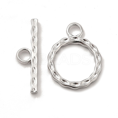 Non-Tarnish 304 Stainless Steel Toggle Clasps STAS-F290-04P-1