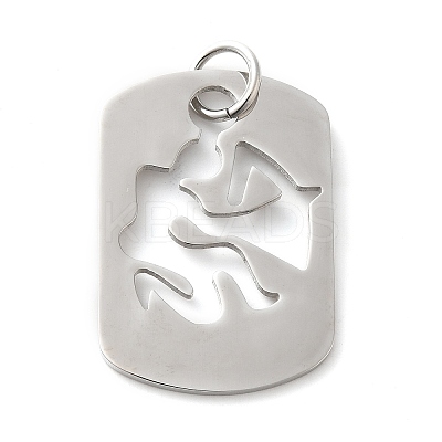 Non-Tarnish Hollow 304 Stainless Steel Pendants STAS-C086-04A-P-1