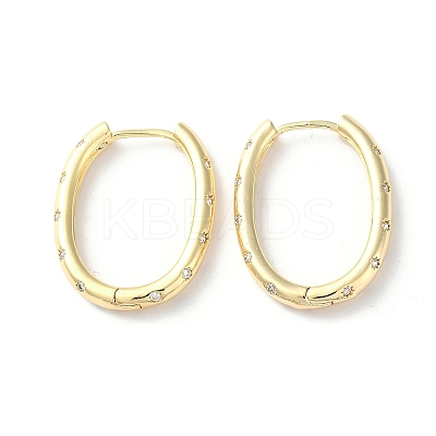Brass Micro Pave Cubic Zirconia Hoop Earrings EJEW-P259-11G-1