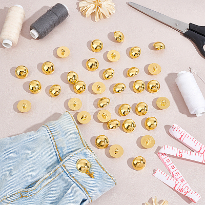 100Pcs 1-Hole Plating Acrylic Shank Buttons BUTT-UN0001-10-1