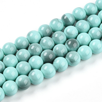 Baking Paint Glass Beads X1-DGLA-N013-10mm-04-1