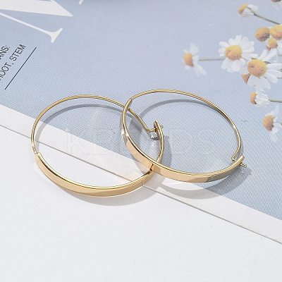 304 Stainless Steel Ring Hoop Earrings for Women X-EJEW-Q781-04G-1