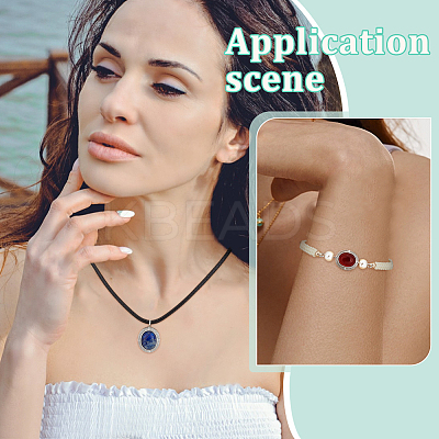 6Pcs 6 Styles Brass Pave Natural Amethyst & Rose Quartz & White Agate & Green Aventurine & Carnelian & Lapis Lazuli Multi-Strand Links KK-BC0015-16-1