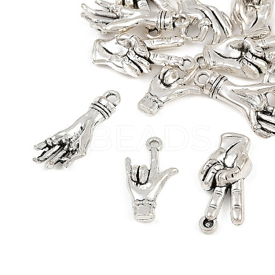 15Pcs 3 Styles Tibetan Style Alloy Pendants TIBE-FP0001-21-1