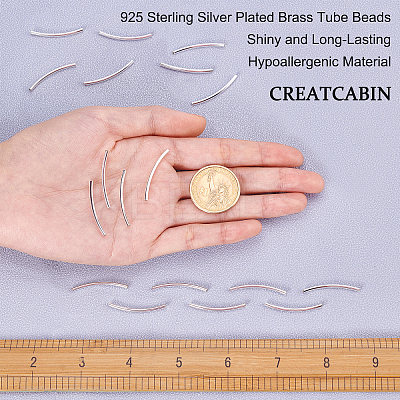 30Pcs Brass Tube Beads KK-CN0001-56S-1