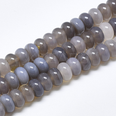 Natural Grey Agate Beads Strands G-T122-02A-1