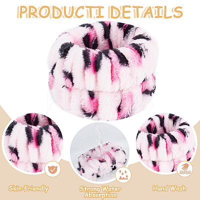 4 Pairs 4 Colors Multi-functional Coral Fleece  Bracelets for Women BJEW-CN0001-01B-1