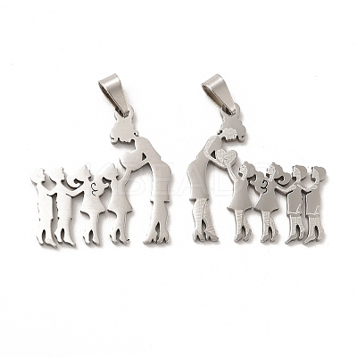 Non-Tarnish Mother's Day/Teachers' Day 201 Stainless Steel Pendants STAS-K251-025P-1