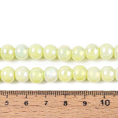 Electroplate Opaque Glass Beads Strands EGLA-T026-8mm-05D-1