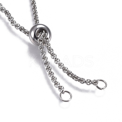 Tarnish Resistant Adjustable 304 Stainless Steel Slider Bracelets LS-BJEW-L653-003P-1