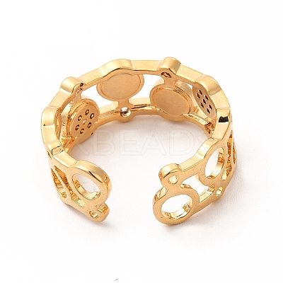 Colorful Enamel Evil Eye Open Cuff Ring with Cubic Zirconia KK-A180-51G-1