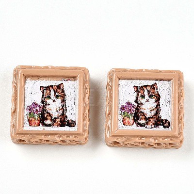Opaque Resin Decoden Cabochons RESI-N039-130-1
