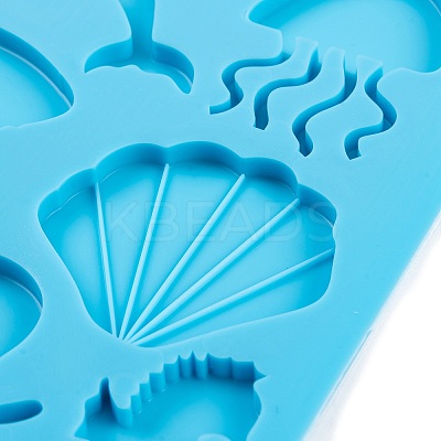 Ocean Theme Mixed Marine Organism DIY Pendant Silhouette Silicone Molds DIY-Q034-04-1