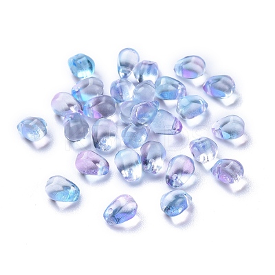 Transparent Glass Charms GLAA-O017-02A-1