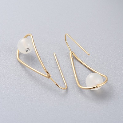 Natural Gemstone Dangle Earrings EJEW-JE03595-1