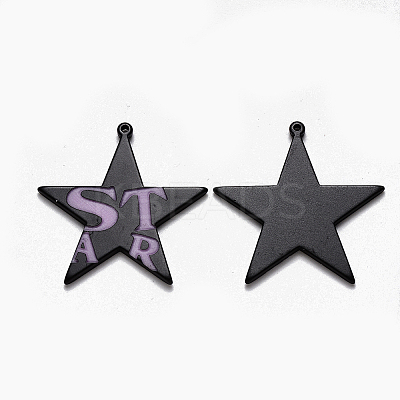 Spray Painted Cellulose Acetate(Resin) Pendants KY-R018-03-1