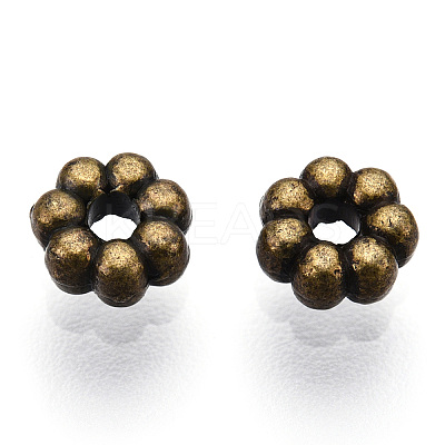 Tibetan Style Alloy Daisy Spacer Beads TIBEB-S039-047AB-NR-1