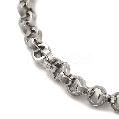 304 Stainless Steel Cable Chain Bracelets BJEW-C079-02P-1