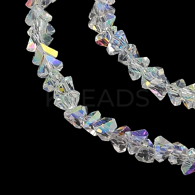 Electroplate Transparent Glass Beads Strands X-EGLA-P061-04C-AB22-1