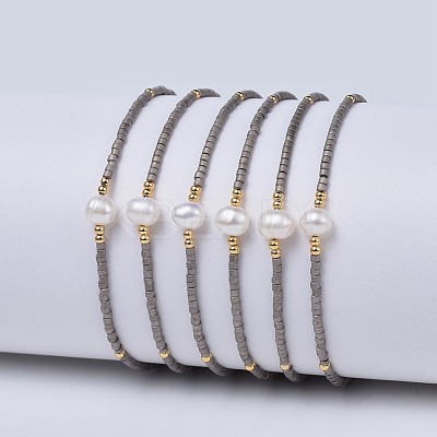Adjustable Nylon Cord Braided Bead Bracelets BJEW-P256-B01-1