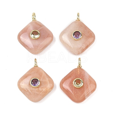 Natural Sunstone Pendants G-K372-05G-07-1
