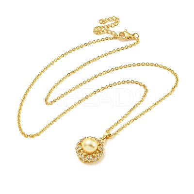 Ion Plating(IP) 304 Stainless Steel Cable Chain Necklaces NJEW-H040-04G-1