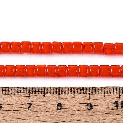 Opaque Solid Color Glass Beads Strands LS-GLAA-N065-4x4mm-C04-1