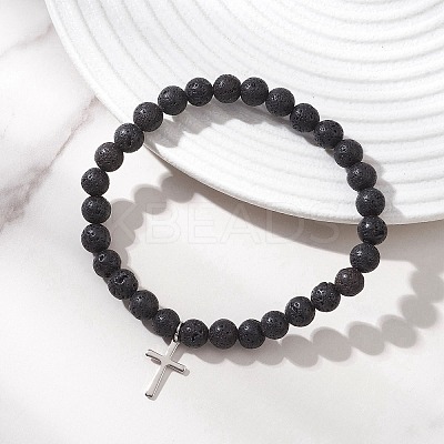 3Pcs Natural & Synthetic Mixed Gemstone Beads Stretch Bracelets BJEW-JB13252-1