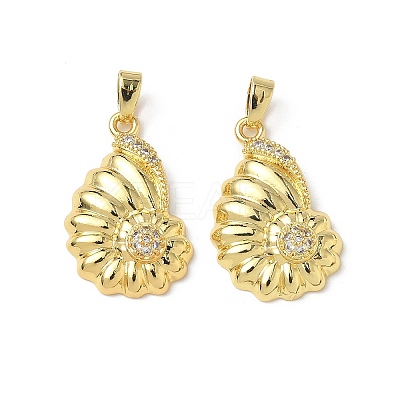 Brass Micro Pave Cubic Zirconia Pendants KK-I371-13G-1