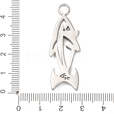 304 Stainless Steel Pendants LS-STAS-D129-13B-P-1