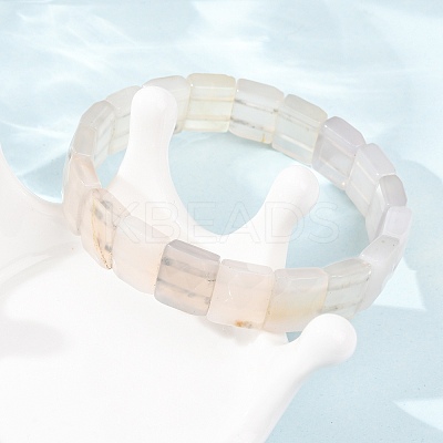 Natural Quartz Crystal Beaded Stretch Bracelets for Unisex G-K303-02O-1