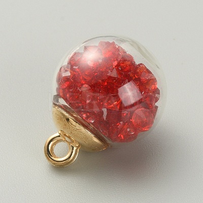Transparent Glass Globe Pendants GLAA-TAC0005-002D-1