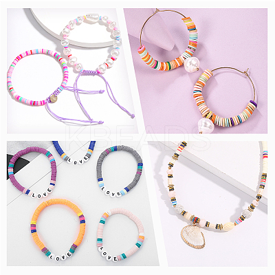 Handmade Polymer Clay Beads Strands CLAY-CA0001-03-1