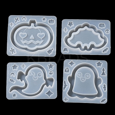 Halloween Theme Pumpkin/Bat/Ghost DIY Silicone Quicksand Molds LS-DIY-Q030-04B-1