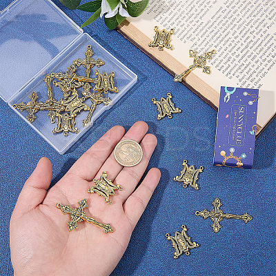 20Pcs 2 Styles Alloy Tibetan Style Pendants & Chandelier Component Links Kits FIND-SC0022-98-1