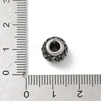 304 Stainless Steel European Beads STAS-H238-09G-AS-1