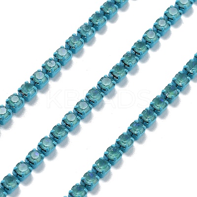 Iron Rhinestone Glass Cup Chain CH-U001-01H-1