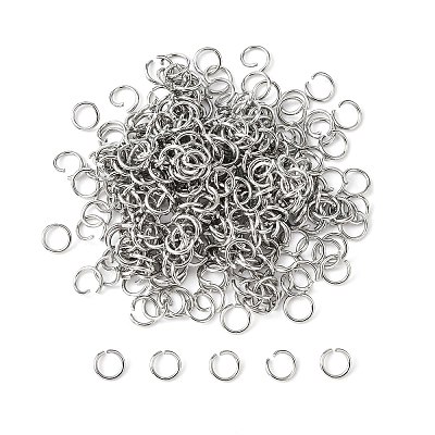 Tarnish Resistant 304 Stainless Steel Open Jump Rings X-STAS-E011-6x0.8mm-1