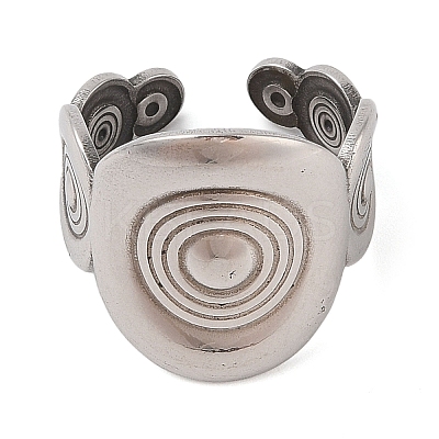 Non-Tarnish 304 Stainless Steel Cuff Rings for Women RJEW-G324-01P-1