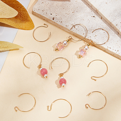 40Pcs Brass Earring Hooks KK-BBC0018-11-1