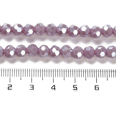 Electroplate Opaque Glass Beads Strands EGLA-A035-P6mm-A11-1