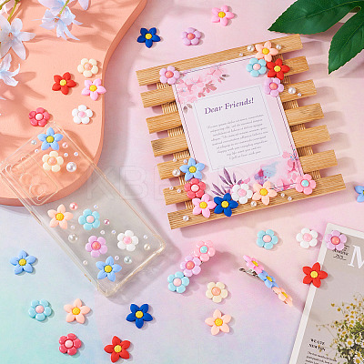 DIY Flower Cabochons Jewelry Making Finding Kit FIND-TA0002-45-1