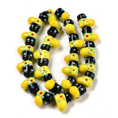 Handmade Lampwork Bumpy Beads Strands LAMP-U001-01B-1-1