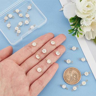 1 Set 26 Styles Natural Freshwater Shell Beads Connector Charms FIND-PH0008-08-1