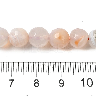 Dyed & Heated Natural Banded Agate Beads Strands G-P539-F01-03-1